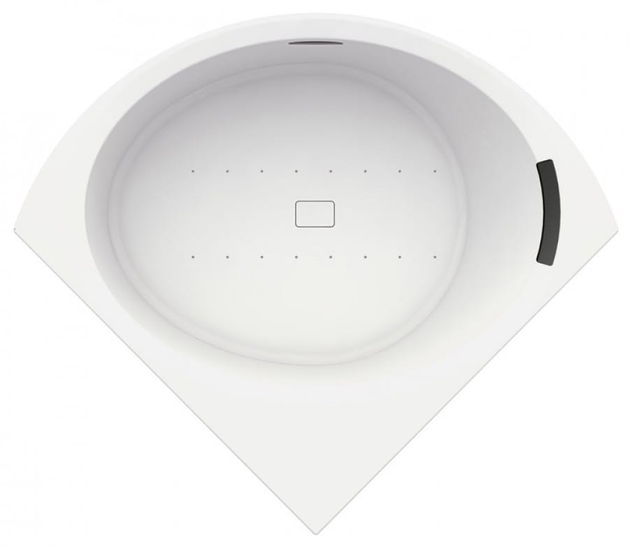 Bain Divina 140/140 avec balnéo et tablier blanc mat – Image 2