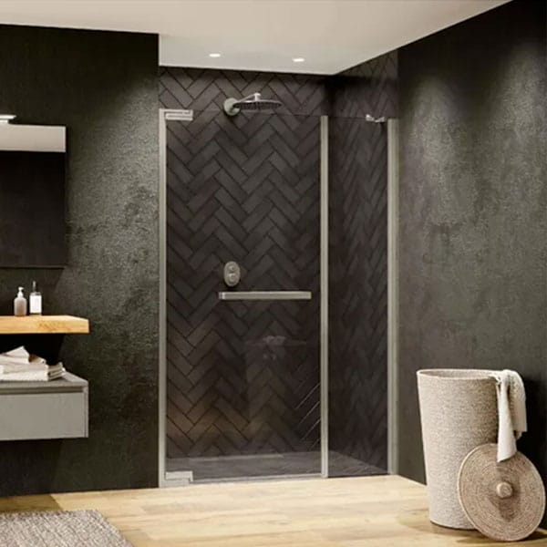 Featured image for “Paroi de douche porte pivotante avec fixe”